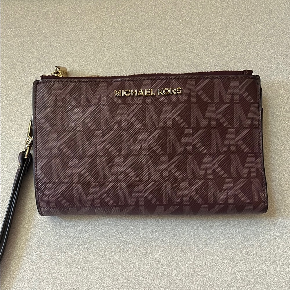 Michael Kors Brown Wristlet Bag